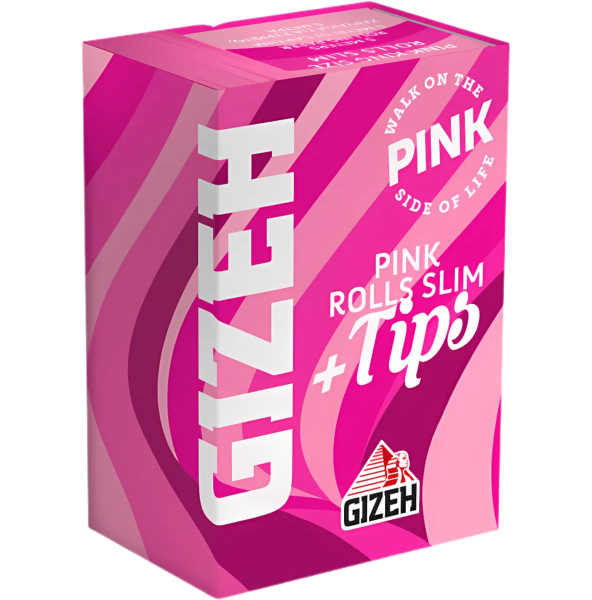 GIZEH - Pink Rolls + Tips (5m Rolle + 20 Filter-Tips)